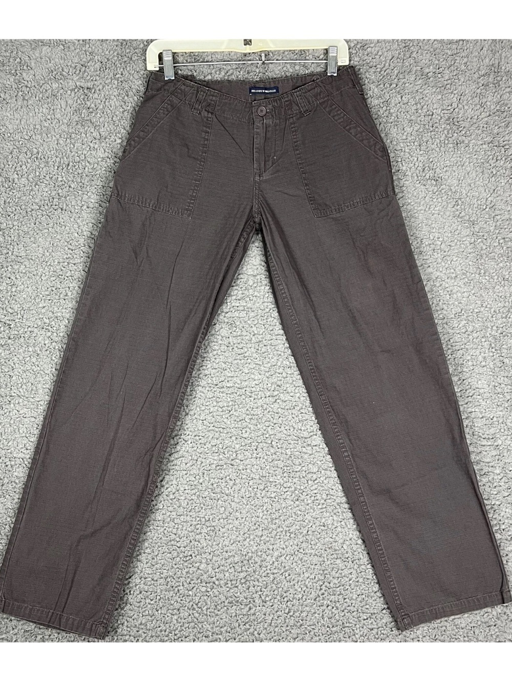 Vtg Brandy Melville Pants Womens 29 Gray Straight Leg Mid Rise Grunge Whimsigoth